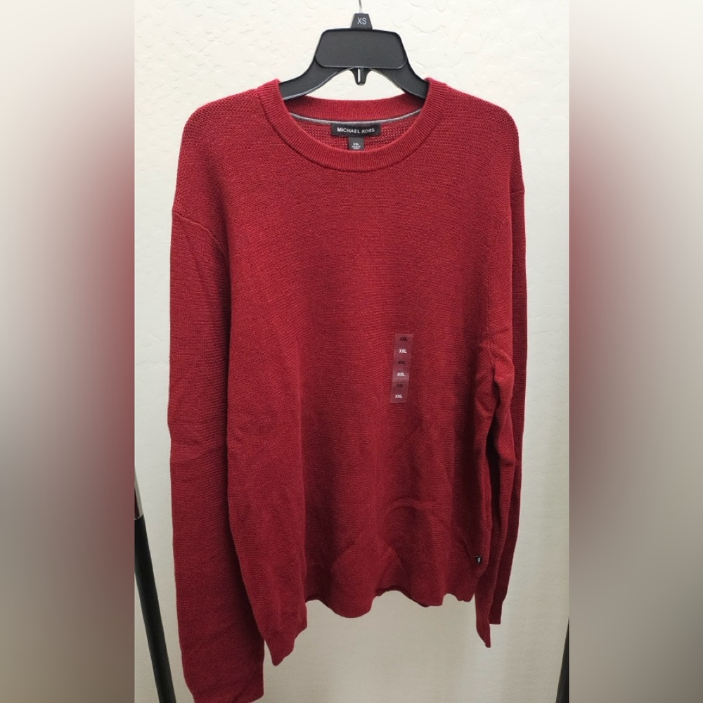 Michael Kors Men's Rich Red Crewneck Sweater